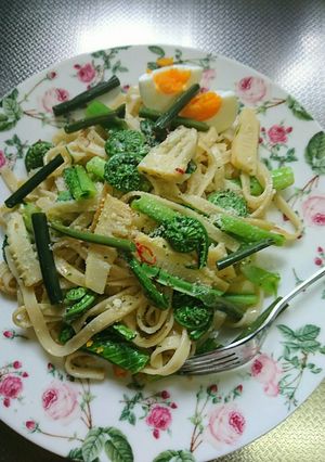 山菜の塩麹パスタ-レシピのメイン写真