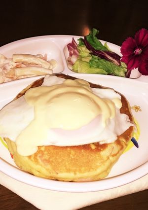 ホットケーキミックスでエッグベネディクト-レシピのメイン写真