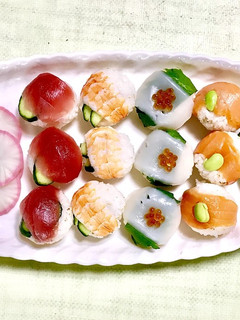 子どもの日☆鯉のぼり仕立ての手まり寿司-レシピのメイン写真