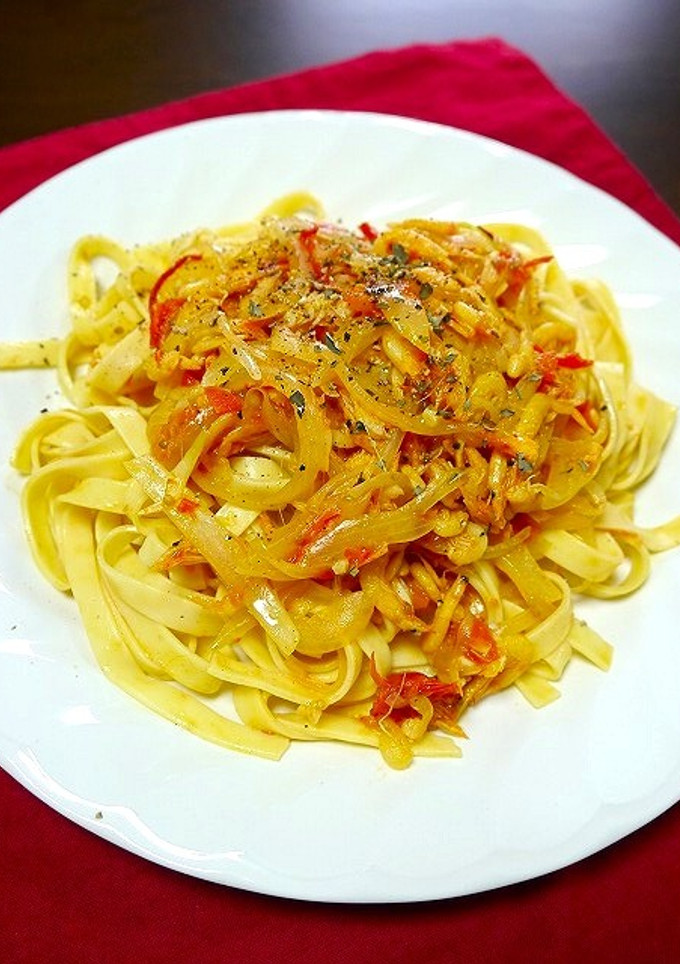 簡単！桜えびと新玉葱の和風パスタ-レシピのメイン写真