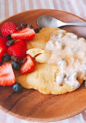 玄米粉の簡単♡パンケーキ-レシピのメイン写真