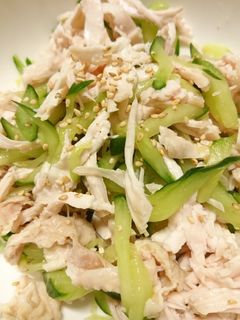 しっとり鶏むね肉ときゅうりの和え物-レシピのメイン写真