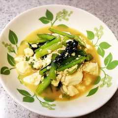 簡単・早い！小松菜と豆腐の炒め煮-レシピのメイン写真