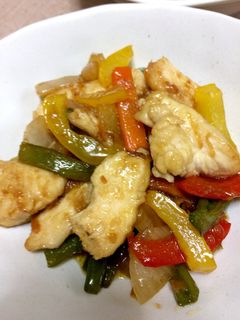 鶏胸肉とパプリカの甘酢炒め-レシピのメイン写真