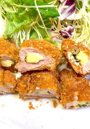 簡単焼き揚げ大葉チーズ入りのヒレカツ-レシピのメイン写真