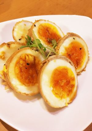 ゆで卵の豚肉巻き♪-レシピのメイン写真