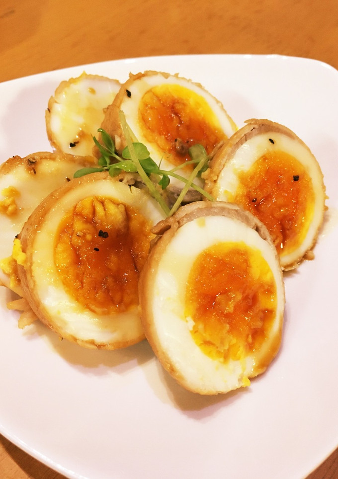 ゆで卵の豚肉巻き♪-レシピのメイン写真