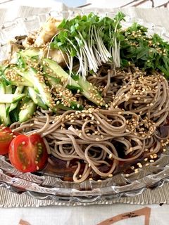 冷やし中華風サラダ蕎麦-レシピのメイン写真