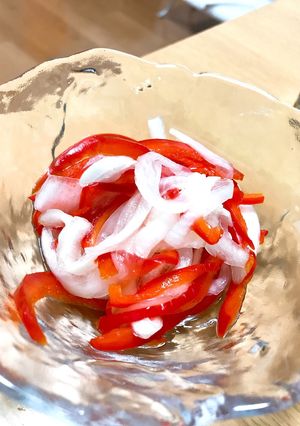 新玉ねぎとパプリカの甘酢和え-レシピのメイン写真