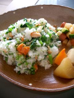菜の花と塩鮭の混ぜご飯-レシピのメイン写真
