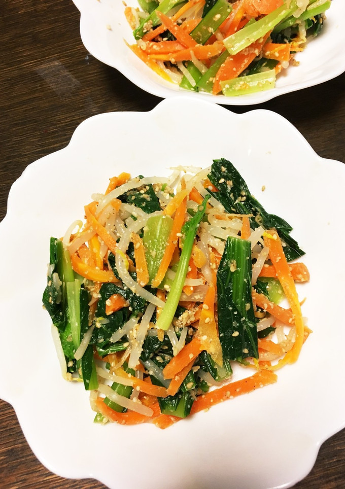給食おかず風 野菜ごま塩麹お浸し！-レシピのメイン写真