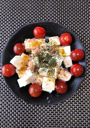 クリームチーズおかか&オリーブオイル和え-レシピのメイン写真