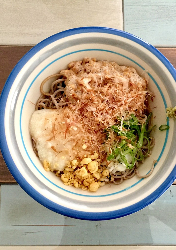 冷凍蕎麦で簡単！ネバとろ冷やし蕎麦！-レシピのメイン写真