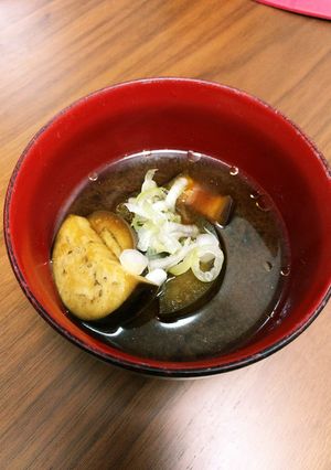茄子の味噌汁にちょいかけごま油-レシピのメイン写真