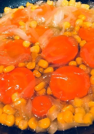 甘々♡にんじんと玉ねぎとコーンのグラッセ-レシピのメイン写真