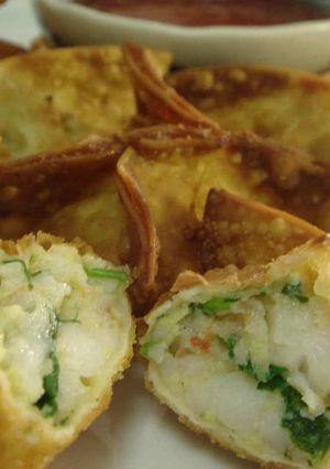 エビと香菜の揚げワンタン-レシピのメイン写真