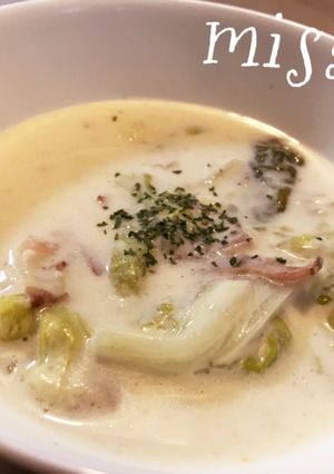 白菜とベーコンのクリームスープ☆-レシピのメイン写真