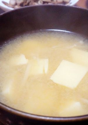 えのきと玉子豆腐のお味噌汁♪-レシピのメイン写真