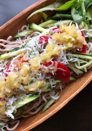 ネギ塩ダレの蕎麦サラダ-レシピのメイン写真