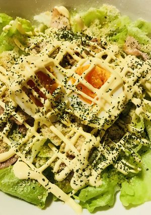 まぜてしあげる☆パン粉のシーザーサラダ風-レシピのメイン写真