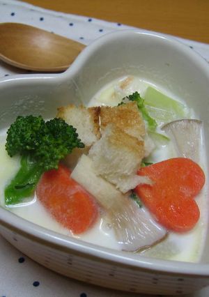 チャウダーの素で♡♥スープパン-レシピのメイン写真