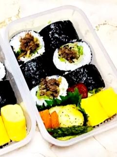ズボラで愛♡肉のり巻き弁当-レシピのメイン写真