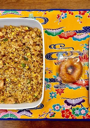 高校球児の夏バテ予防に♡ラー油で炒飯弁当-レシピのメイン写真