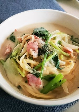 シチューオンライスでクリームパスタ-レシピのメイン写真