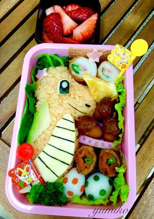可愛いキャラ弁ポケモン(カイリュー)★★-レシピのメイン写真