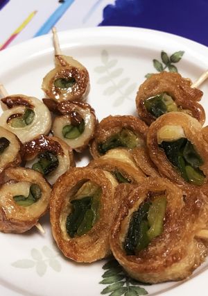 ちくわと油揚のくるくる巻き-レシピのメイン写真