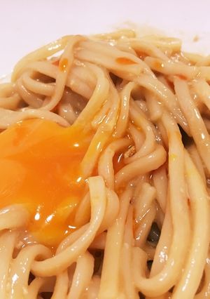 簡単旨々♡ラー油マヨうどん(そうめん)-レシピのメイン写真