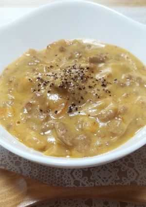 シチューオンライス。ひき肉で濃厚！-レシピのメイン写真