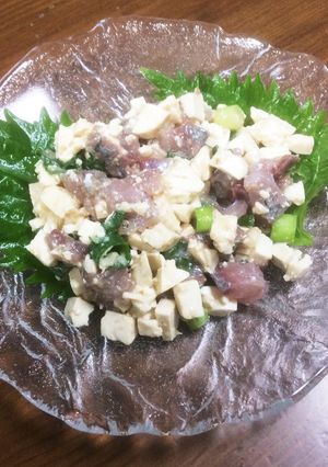 島豆腐入りなめろう-レシピのメイン写真