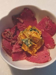 ベーコンと食べるかぼちゃサラダ-レシピのメイン写真