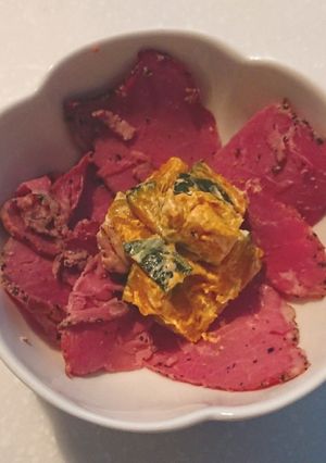 ベーコンと食べるかぼちゃサラダ-レシピのメイン写真