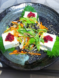 豆腐の梅サラダ♪-レシピのメイン写真