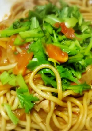 3分でトマト焼きそば-レシピのメイン写真