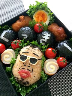 キャラ弁*野性爆弾くっきー*おにぎり-レシピのメイン写真