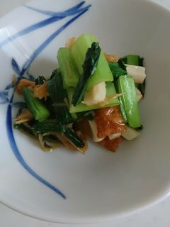 ごま油香る小松菜のなめたけ炒め-レシピのメイン写真