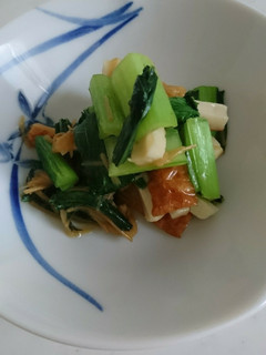 ごま油香る小松菜のなめたけ炒め-レシピのメイン写真