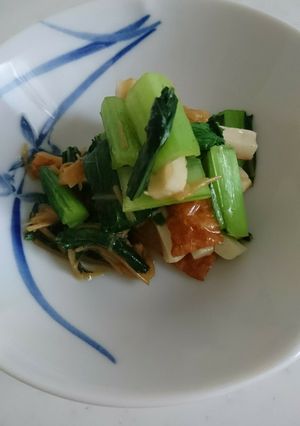 ごま油香る小松菜のなめたけ炒め-レシピのメイン写真