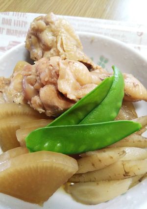 簡単♪手羽元&新ゴボウ&大根のコトコト煮-レシピのメイン写真