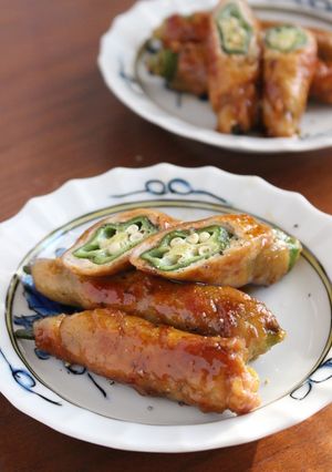 照り照り♫オクラの肉巻き-レシピのメイン写真