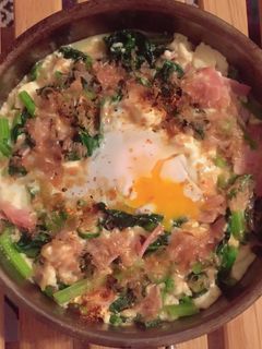 あったかおくらほうれん草ベーコン豆腐-レシピのメイン写真