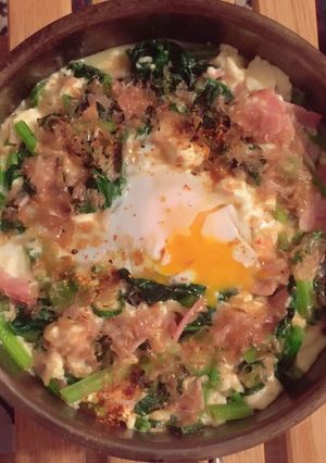 あったかおくらほうれん草ベーコン豆腐-レシピのメイン写真