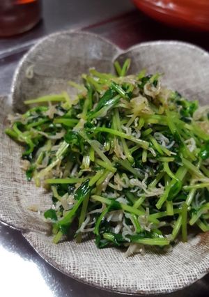 豆苗とじゃこ炒め物-レシピのメイン写真