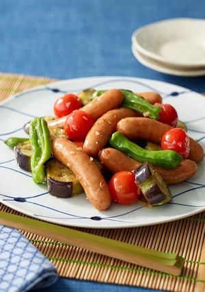 夏野菜とシャウエッセンのスタミナ煎り-レシピのメイン写真