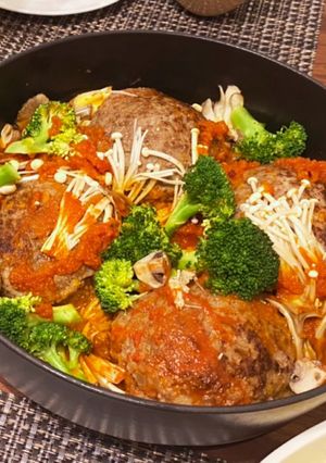 煮込みハンバーグ(トマトソース)-レシピのメイン写真