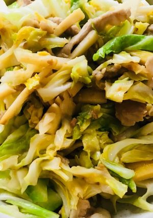 簡単♬筍と豚肉キャベツの味噌炒め-レシピのメイン写真