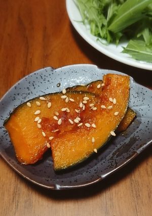 ご飯がススム！かぼちゃの甘辛焼き-レシピのメイン写真